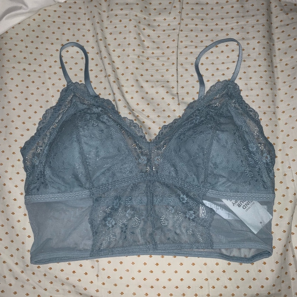 Blue gilly hicks lace bralette new with tags